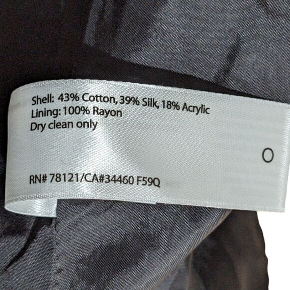 NWT Eileen Fisher Women's Funnel Neck A-line Coat Size Petite Small in Black - Picture 11 of 11